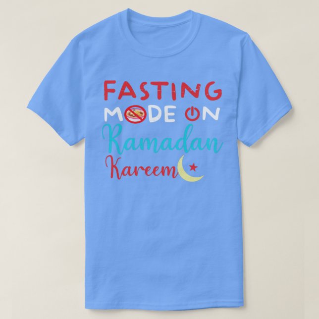 Ramadan Fasting Mode på Lycklig Ramadan Muslims H T Shirt (Design framsida)
