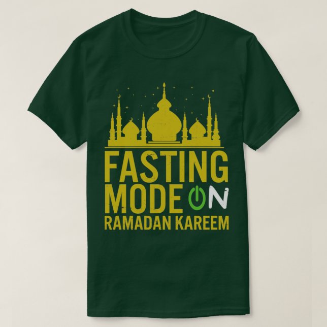 Ramadan Fasting Mode på Lycklig Ramadan Muslims H T Shirt (Design framsida)