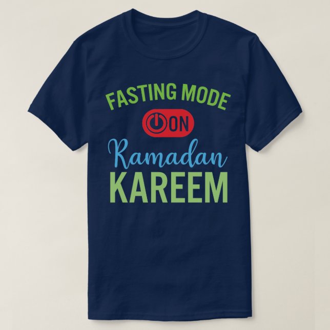 Ramadan Fasting Mode på Lycklig Ramadan Muslims H T Shirt (Design framsida)