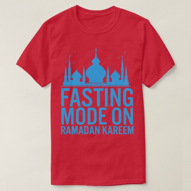 Ramadan Fasting Mode på Lycklig Ramadan Muslims H T Shirt (Design framsida)