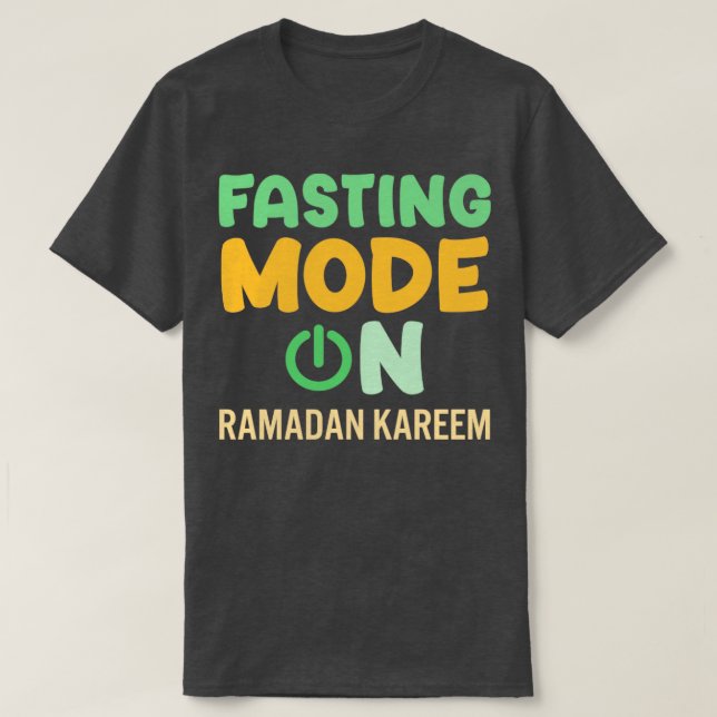 Ramadan Fasting Mode på Lycklig Ramadan Muslims H T Shirt (Design framsida)