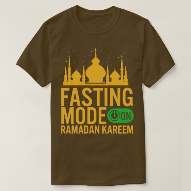 Ramadan Fasting Mode på Lycklig Ramadan Muslims H T Shirt (Design framsida)