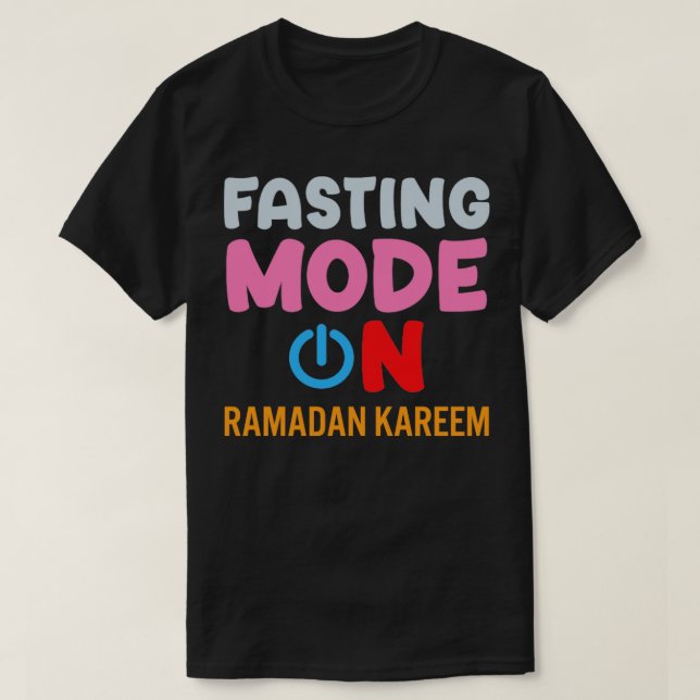 Ramadan Fasting Mode på Lycklig Ramadan Muslims H T Shirt (Design framsida)