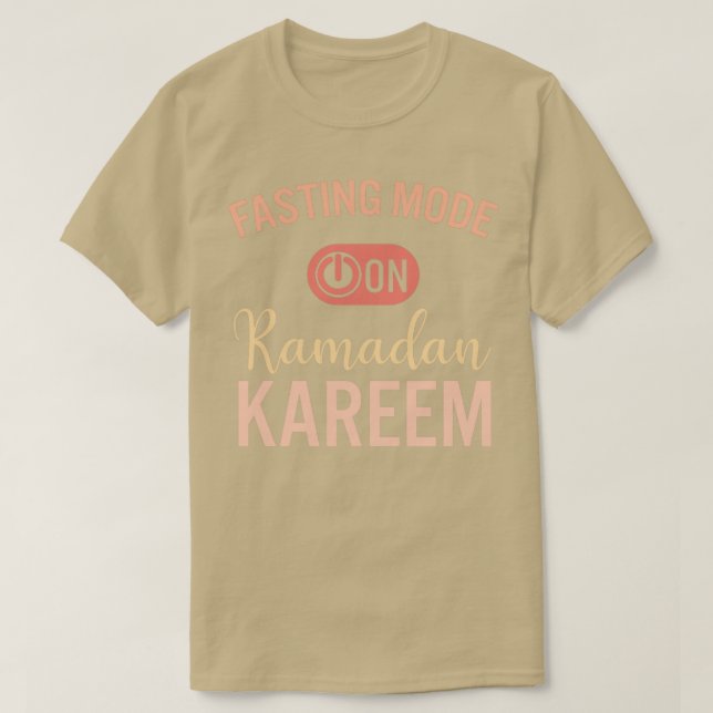 Ramadan Fasting Mode på Lycklig Ramadan Muslims H T Shirt (Design framsida)