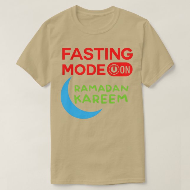 Ramadan Fasting Mode på Lycklig Ramadan Muslims H T Shirt (Design framsida)