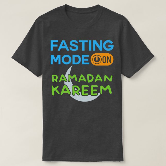 Ramadan Fasting Mode på Lycklig Ramadan Muslims H T Shirt (Design framsida)