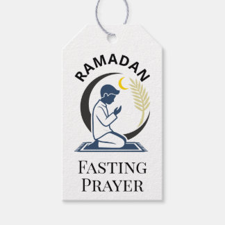 Ramadan Fasting Prayer Man Islamic Vector Graphic  Presentetikett