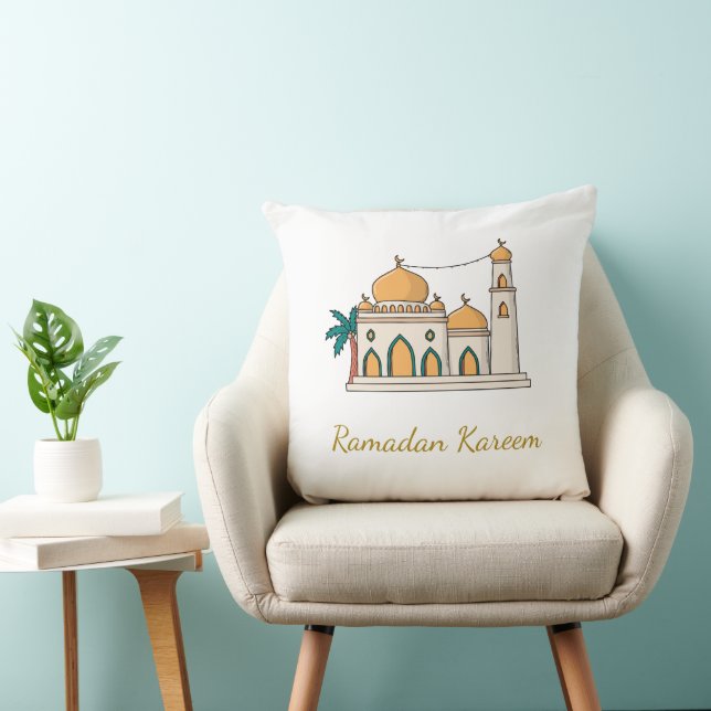 Ramadan Golden Mosque Pillow  Kudde (Stol)