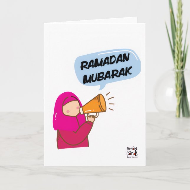 Ramadan Greetings - Cute Girl Kort (Framsida)
