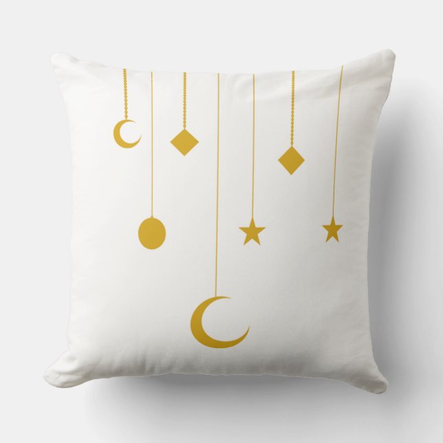Ramadan Gyllene Hängande Ornamenter Kudde (Framsida)