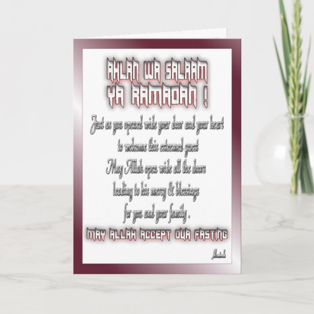 Ramadan hälsning kort (Framsida)