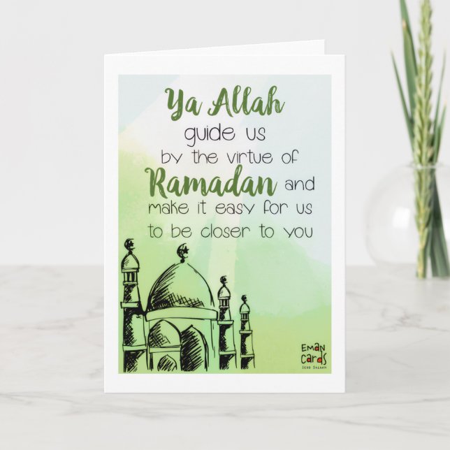 Ramadan - Helig Månad Välsignelser - Dua Kort (Framsida)