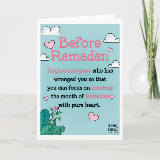 Ramadan - Heliga månadens välsignelser Kort (Framsida)