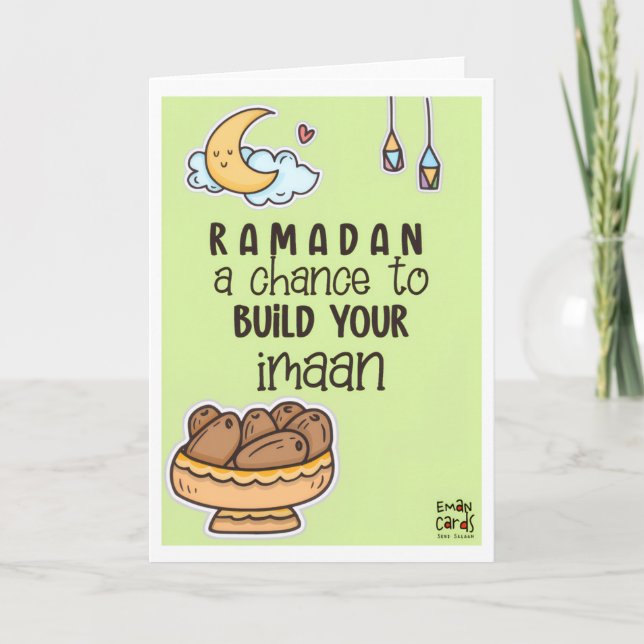 Ramadan - Holy Month Blessings - Cute Kort (Framsida)