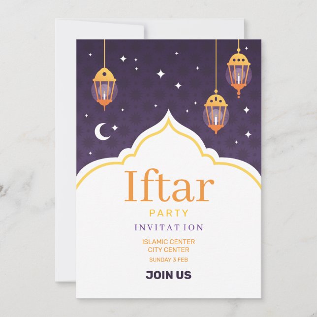 Ramadan Iftar-inbjudan Inbjudningar (Framsida)