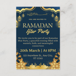 Ramadan Iftar-inbjudan kort