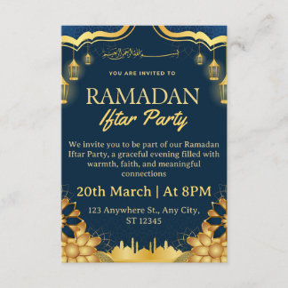 Ramadan Iftar-inbjudan kort