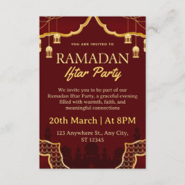 Ramadan Iftar-inbjudan kort