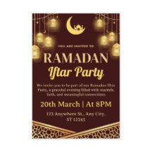 Ramadan Iftar Inbjudningskort