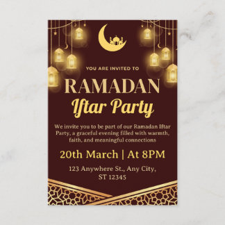 Ramadan Iftar Inbjudningskort