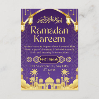 Ramadan Iftar-inbjudningskort Inbjudningar