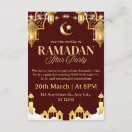 Ramadan Iftar-inbjudningskort Inbjudningar