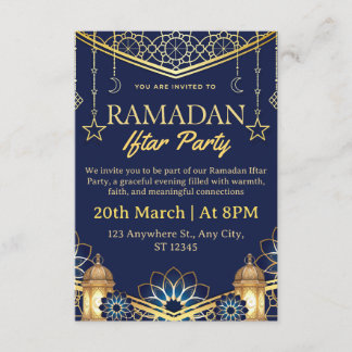 Ramadan Iftar-inbjudningskort Inbjudningar