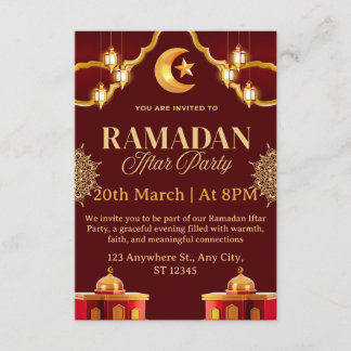 Ramadan Iftar Invitation Card Inbjudningar