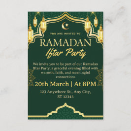 Ramadan Iftar Invitation Card Inbjudningar