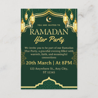 Ramadan Iftar Invitation Card Inbjudningar