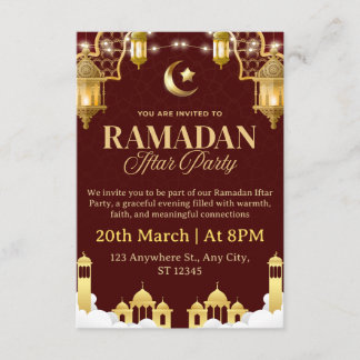 Ramadan Iftar Invitation Card Inbjudningar