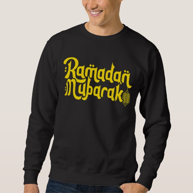 Ramadan islamisk muslim Ramadan Mubarak Ramadan Ka Lång Ärmad Tröja (Framsida)