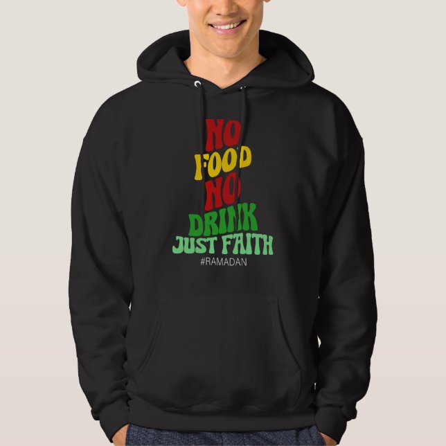 Ramadan Kareem 2023 Islamic Fasting Outfit for Men Hoodie (Framsida)