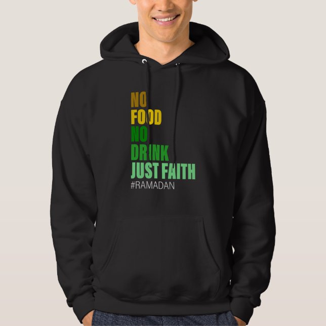 Ramadan Kareem 2023 Islamic Fasting Outfit for Men Hoodie (Framsida)