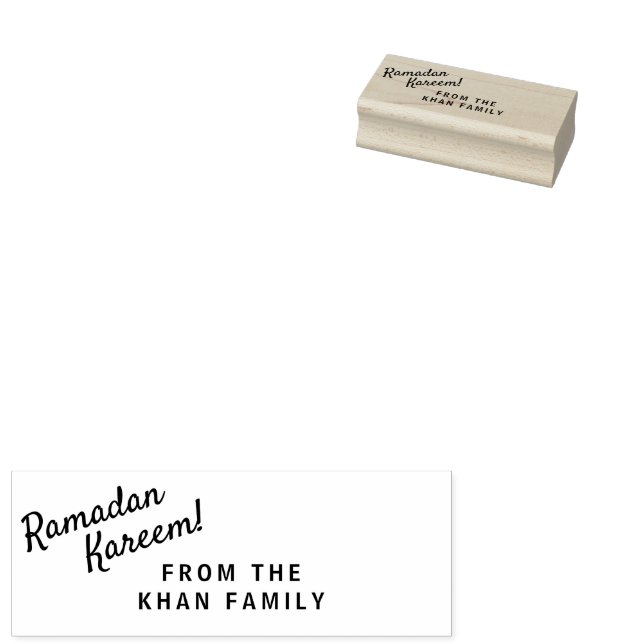 Ramadan Kareem Anpassningsbar Family Wooden Rubber Stämpel (Stämplad)