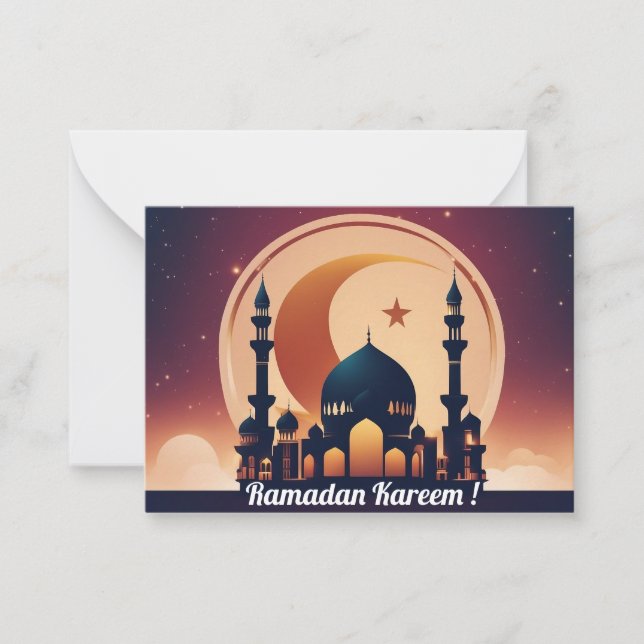 Ramadan Kareem ! Anteckningskort (Framsida)