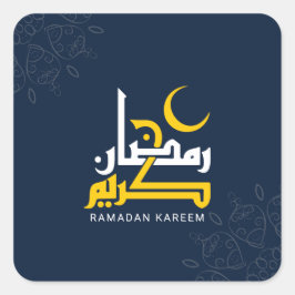 Ramadan Kareem, arabisk kalligrafi Fyrkantigt Klistermärke
