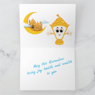 Ramadan Kareem Blue Greeting card med lantern Tack Kort