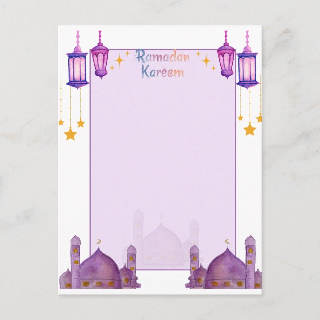 Ramadan Kareem Cards Vykort (Framsida)