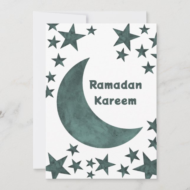 Ramadan Kareem Crescent Islam mubarak-stjärnor Inbjudningar (Framsida)