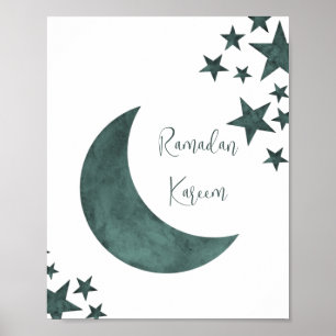 Ramadan Kareem Crescent Islam mubarak-stjärnor Poster