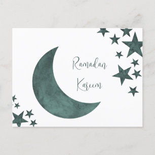 Ramadan Kareem Crescent Islam mubarak-stjärnor Vykort