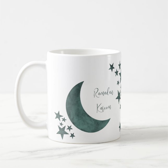 Ramadan Kareem Crescent stjärnor Islam - eget namn Kaffemugg (Vänster)