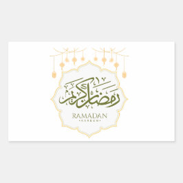 Ramadan Kareem Decorative Sticker Rektangulärt Klistermärke