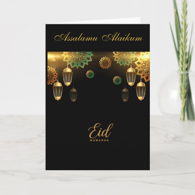 Ramadan Kareem & Eid Mubarak Anpassad Hälsning  Kort (Framsida)