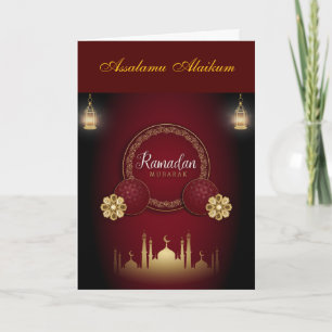 Ramadan Kareem & Eid Mubarak Anpassad hälsning Kort