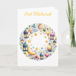 Ramadan Kareem & Eid Mubarak Anpassat välkomnande Kort