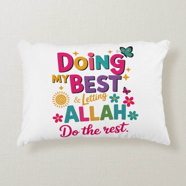 Ramadan Kareem & Eid Mubarak Islamic Accent Pillow Prydnadskudde (Framsidan)
