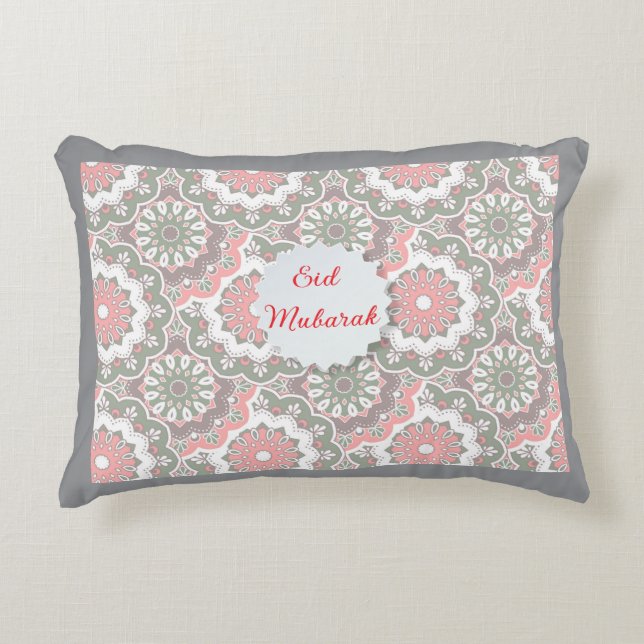 Ramadan Kareem & Eid Mubarak Islamic Accent Pillow Prydnadskudde (Framsidan)