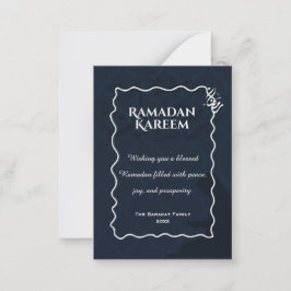 Ramadan Kareem Elegant Islamic Greeting Card Anteckningskort
